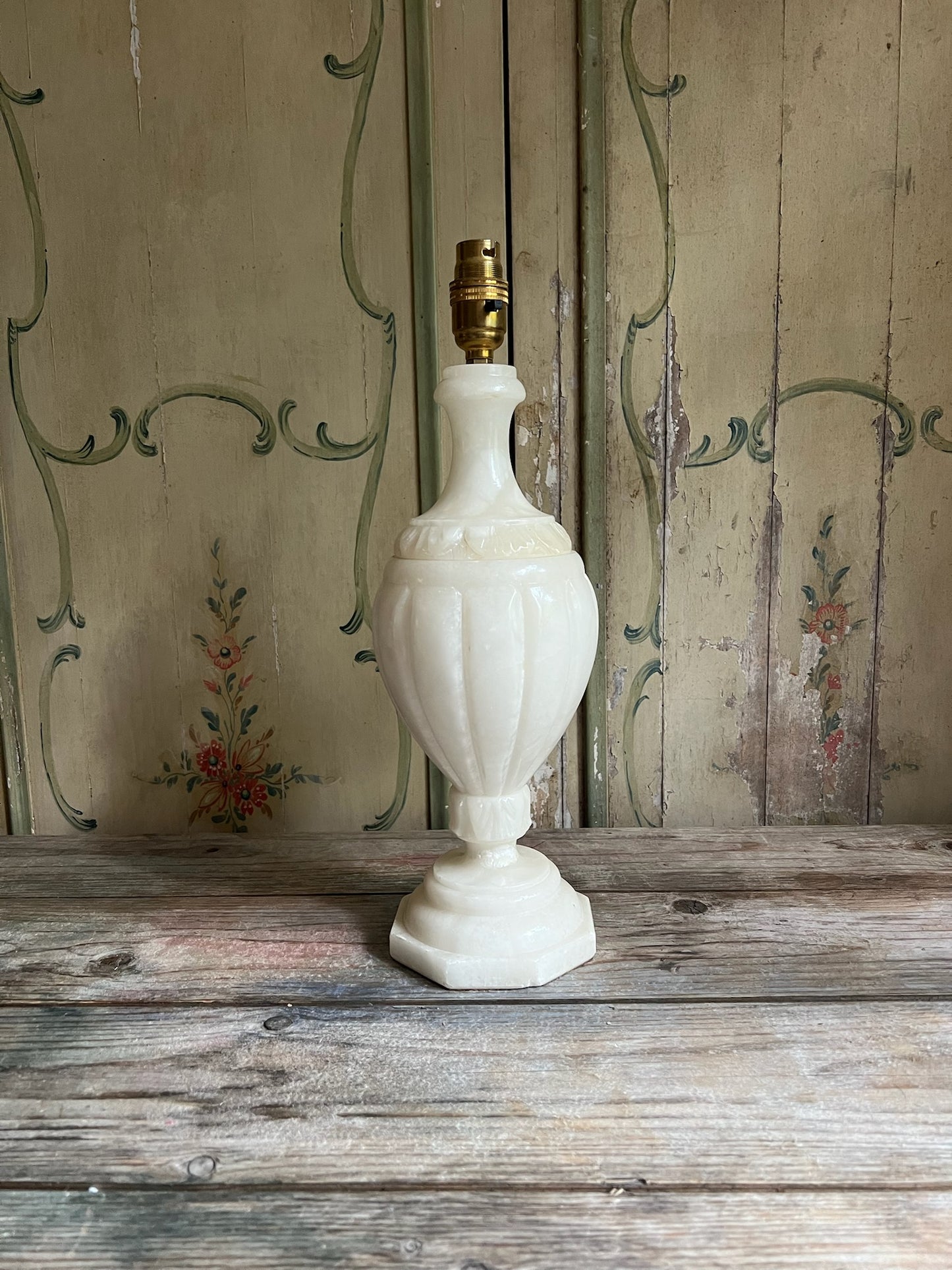 Large 20th Century Alabaster Lamp