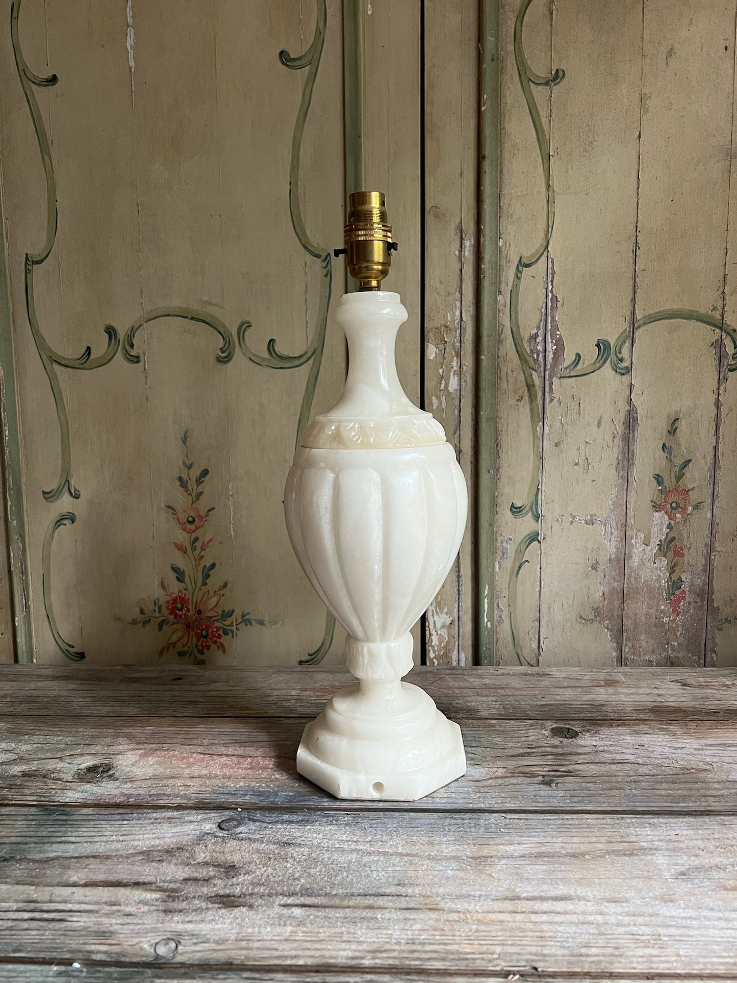 Large 20th Century Alabaster Lamp
