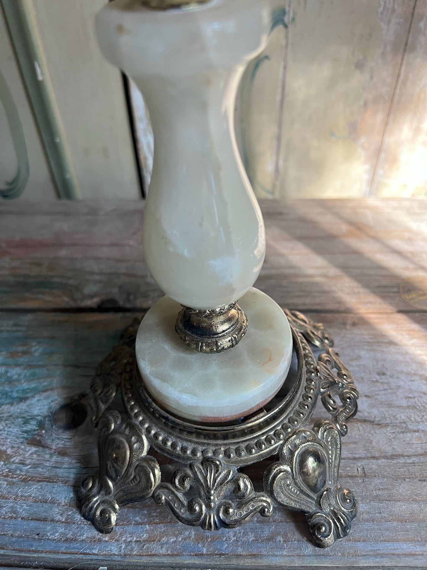 Onyx & Brass Lamp Base