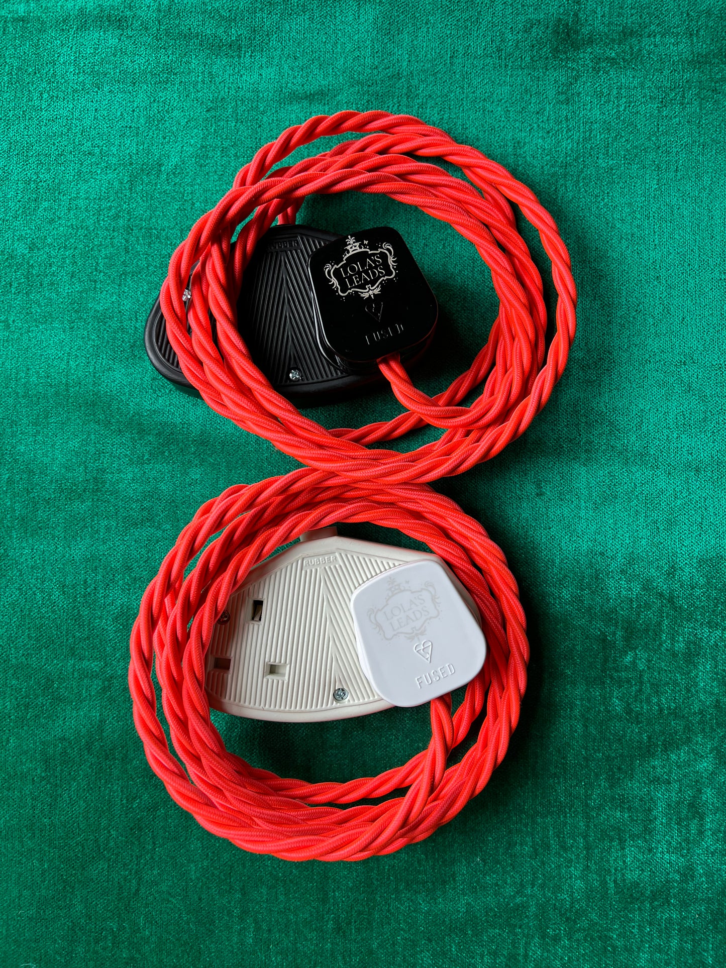 Luminous Coral - Lola's Leads Fabric Extension Cable