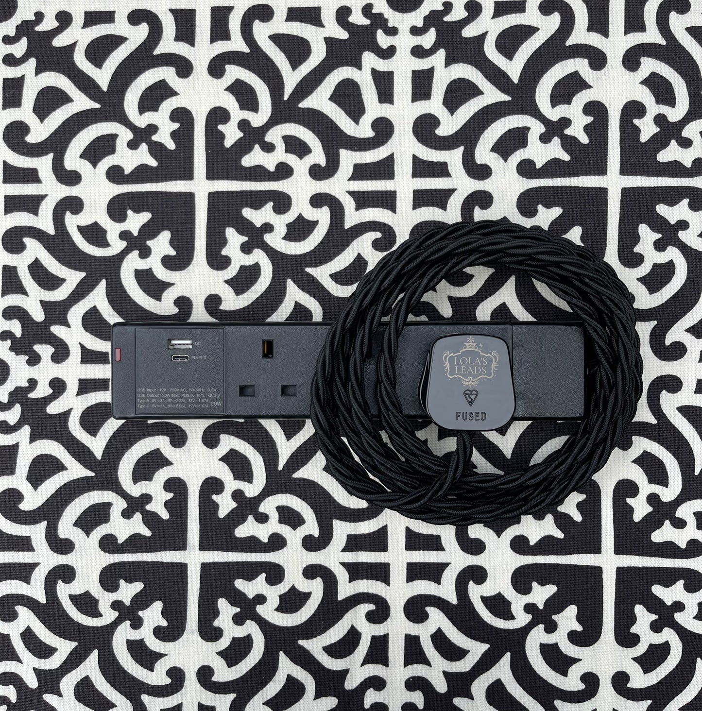 USB A+C Black 3 Gang - Lola's Leads USB Options