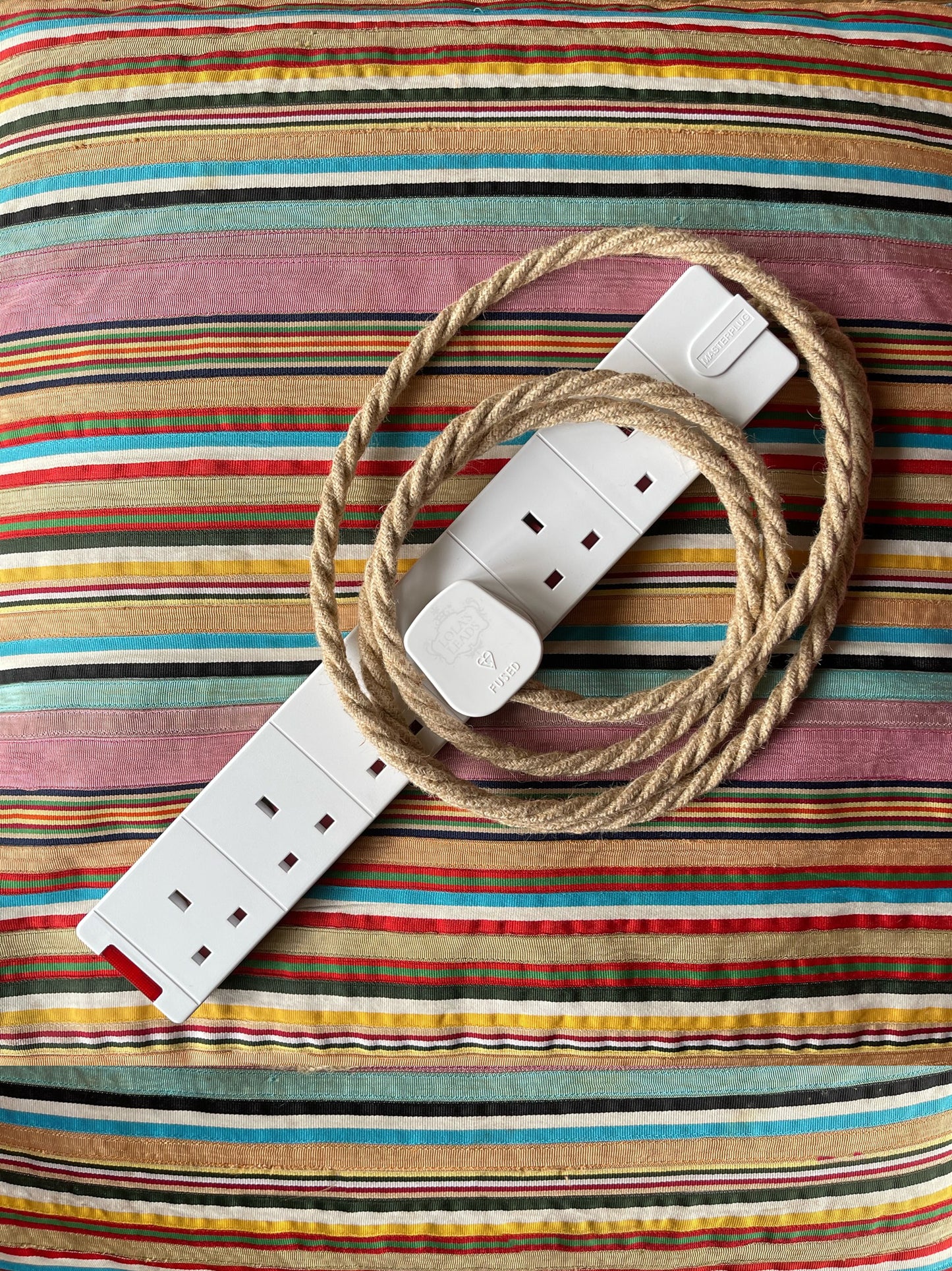 Jute - Lola's Leads Fabric Extension Cable