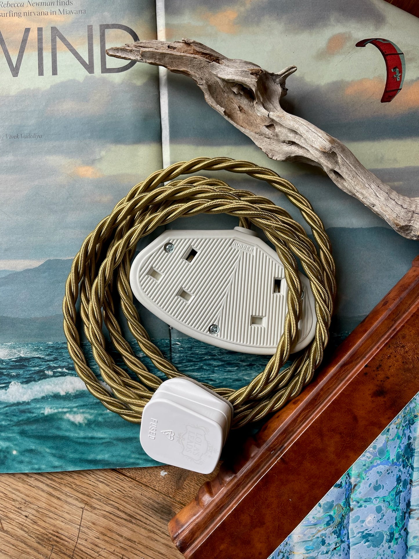 Kelp - Lola's Leads Fabric Extension Cable