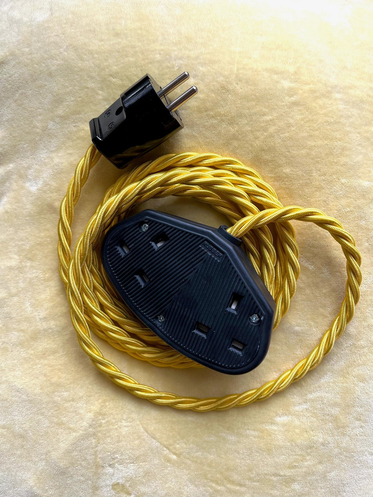 EU Travel Adaptor with Black 2 Sockets