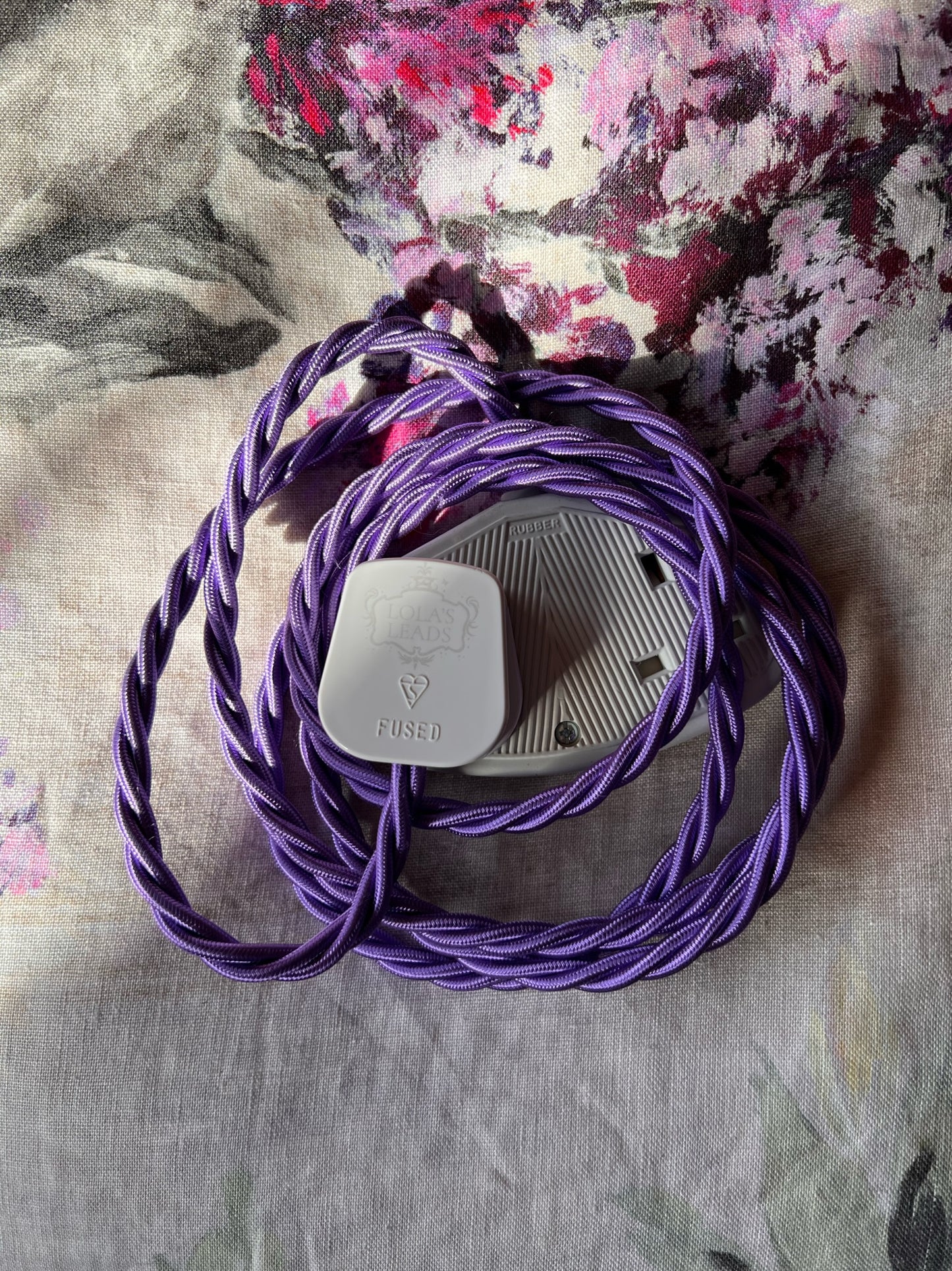 Violet - Lola's Leads Fabric Extension Cable