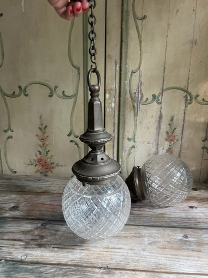 A pair of Edwardian Hanging Globes