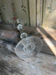 Victorian Cut Glass Candlestick Lamp Base