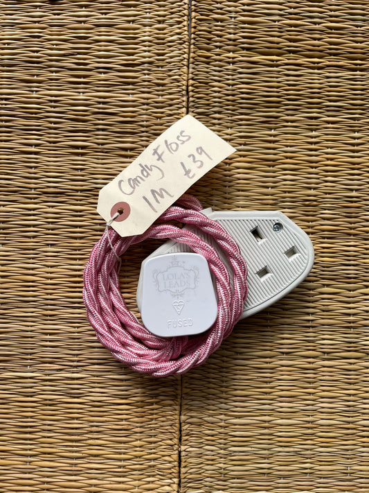 Lola's Leads – Candy Floss + White 1m | 2 Gang