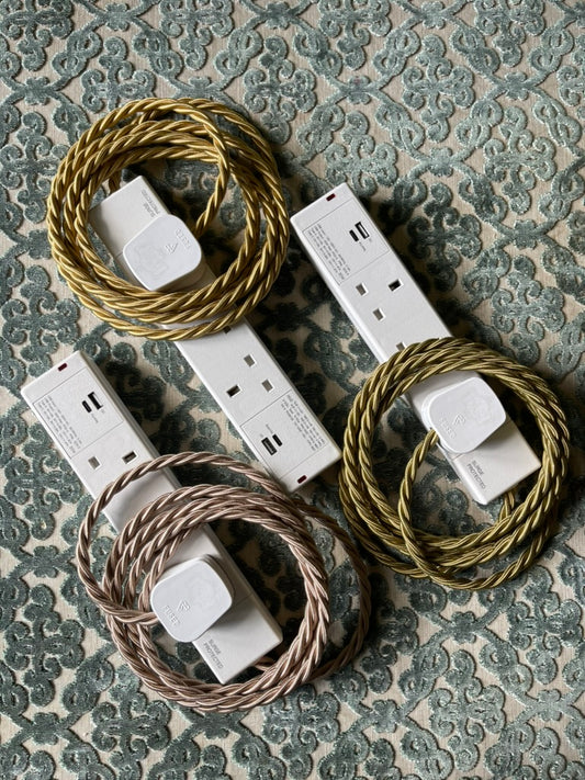 USB A+C White 3 Gang - Lola's Leads USB Options