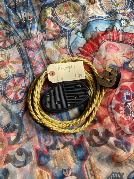 Lola's Leads – Marigold  + Black 2m | 2 Gang