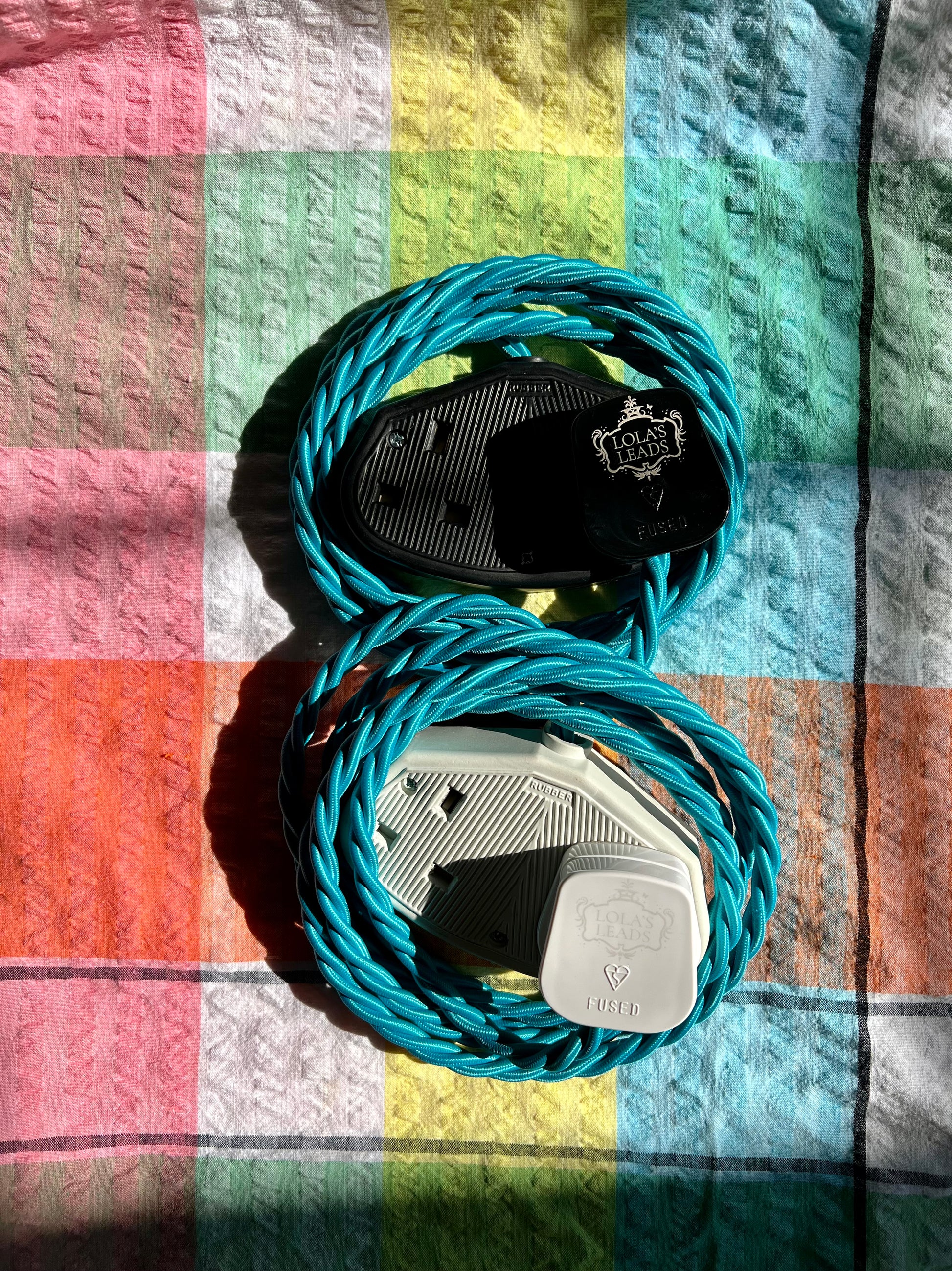 Lagoon - Lola's Leads Fabric Extension Cable