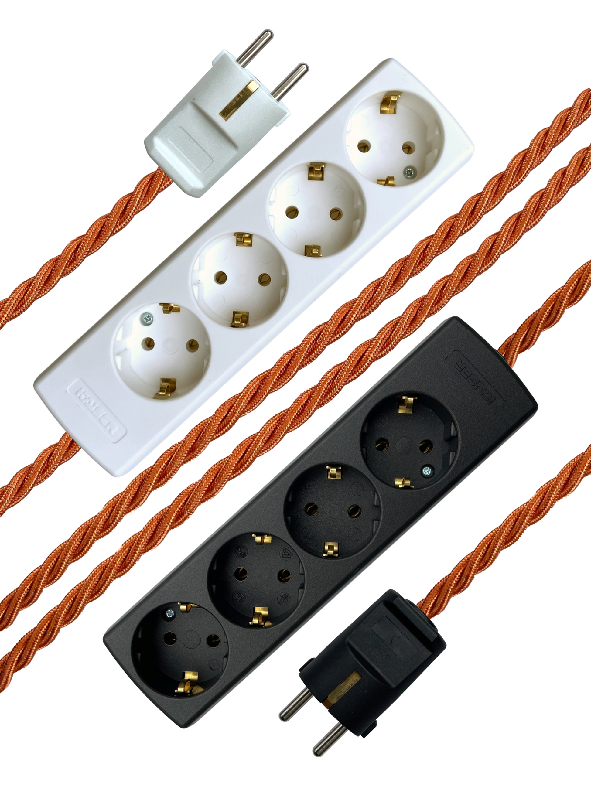 Copper - Lola's Leads EU Fabric Extension Cable