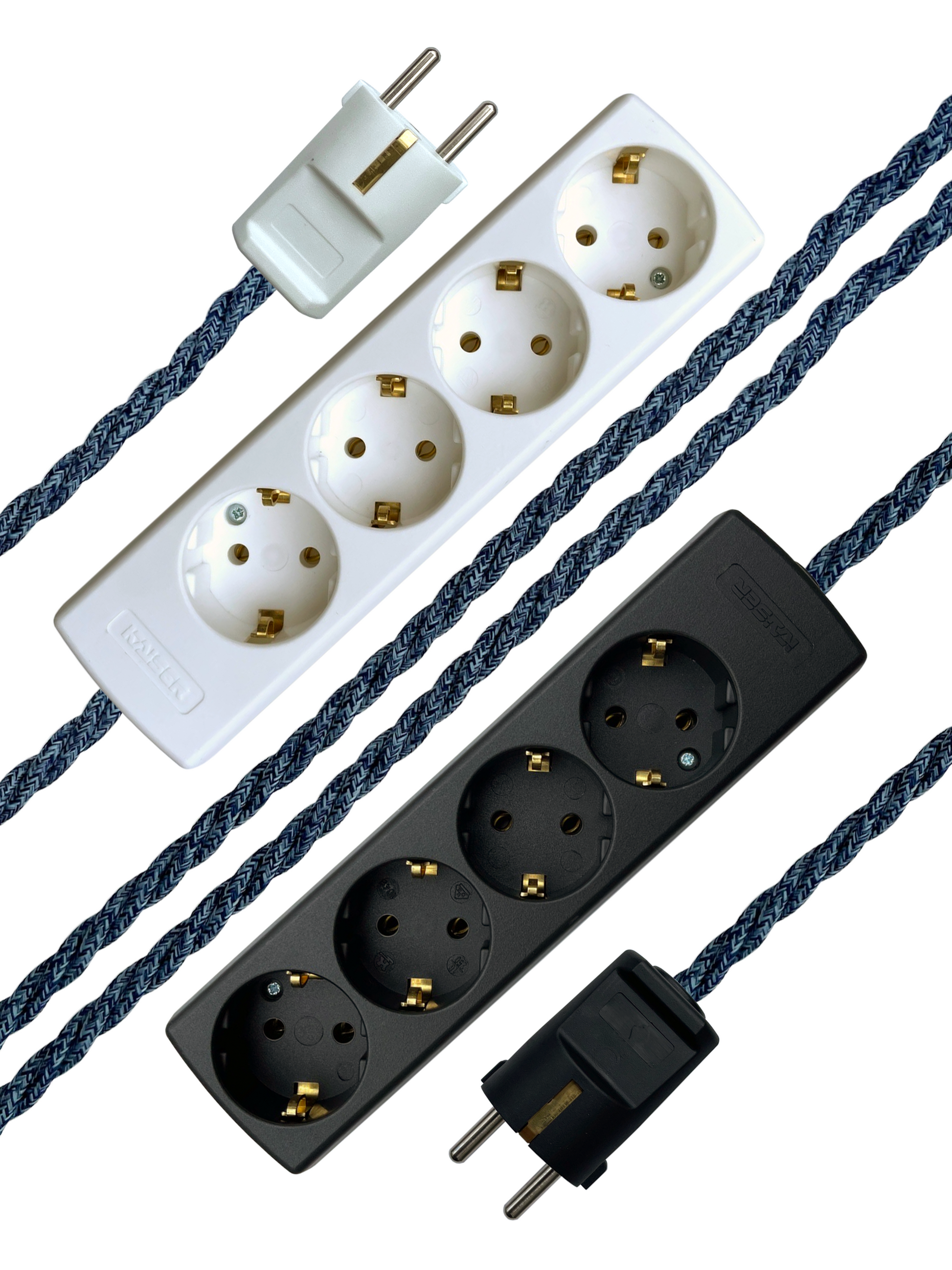 Denim - Lola's Leads EU Fabric Extension Cable