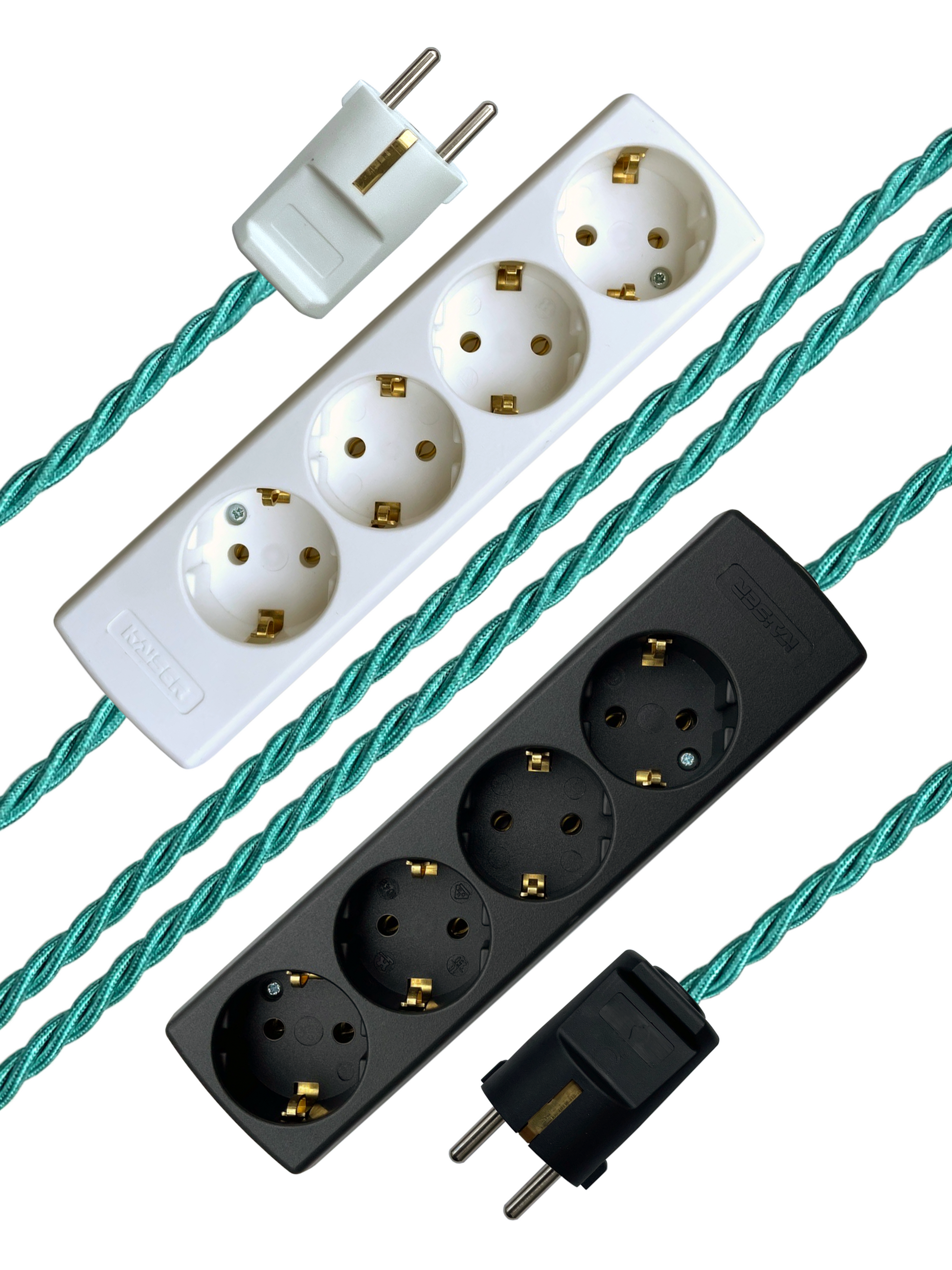 Kingfisher - Lola's Leads EU Fabric Extension Cable