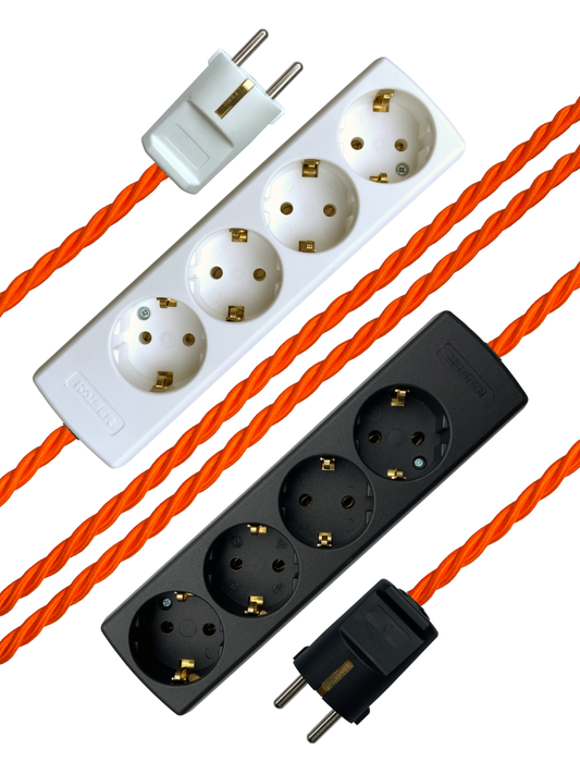 Pumpkin - Lola's Leads EU Fabric Extension Cable