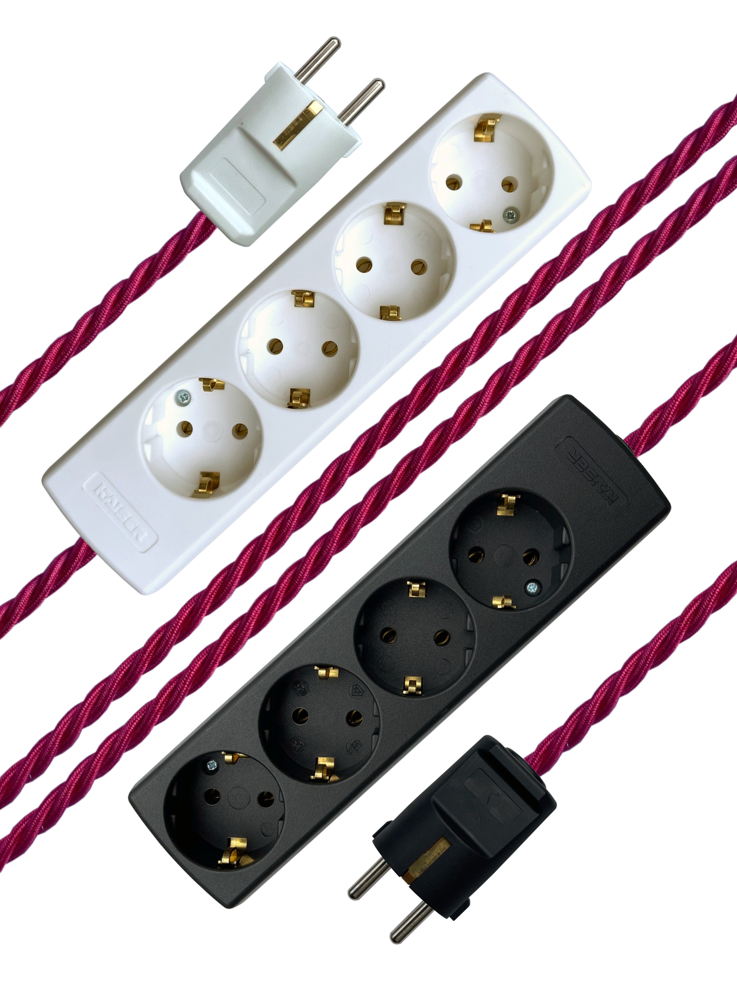 Raspberry - Lola's Leads EU Fabric Extension Cable