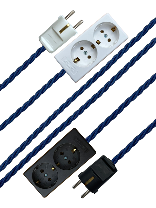 Cobalt - Lola's Leads EU Fabric Extension Cable