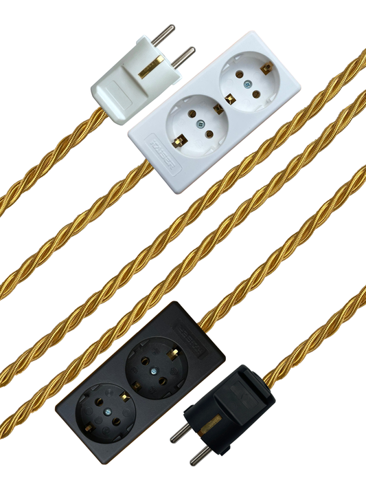 Honey - Lola's Leads EU Fabric Extension Cable
