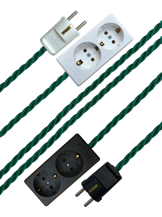 Malachite - Lola's Leads EU Fabric Extension Cable