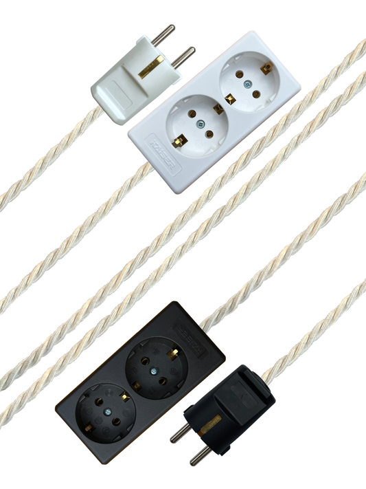 Milk - Lola's Leads EU Fabric Extension Cable