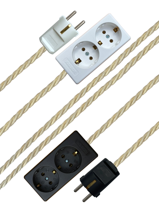 Porridge - Lola's Leads EU Fabric Extension Cable