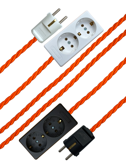 Pumpkin - Lola's Leads EU Fabric Extension Cable