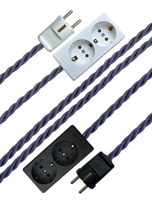 Slate - Lola's Leads EU Fabric Extension Cable
