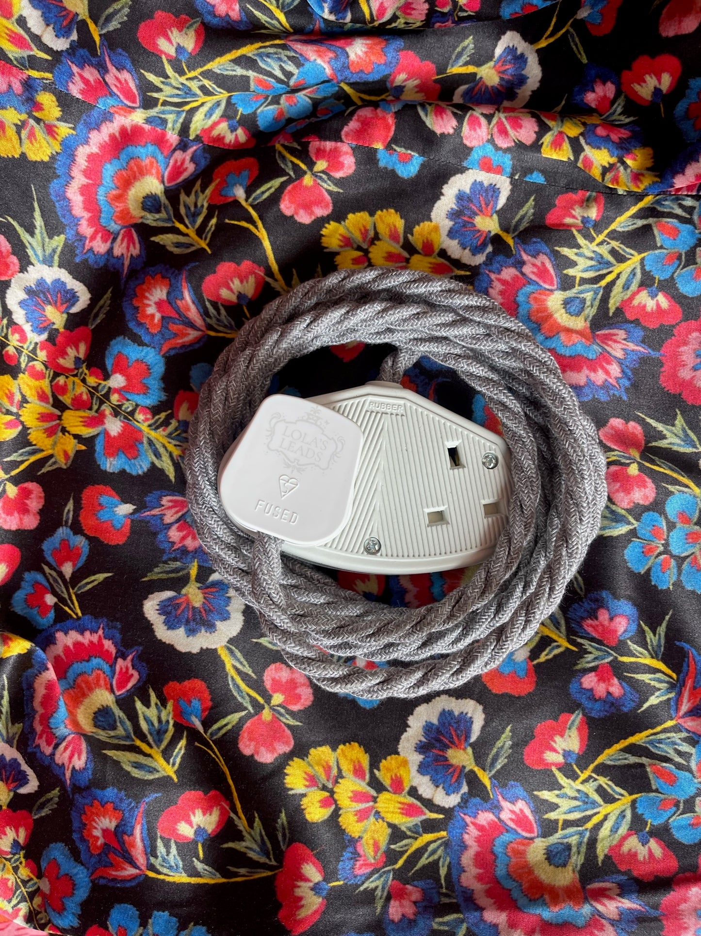 Ash Linen - Lola's Leads Fabric Extension Cable
