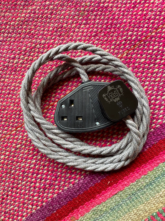 Ash Linen - Lola's Leads Fabric Extension Cable