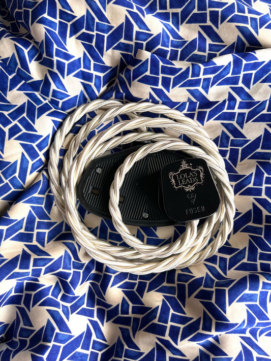 Clotted Cream - Lola's Leads Fabric Extension Cable
