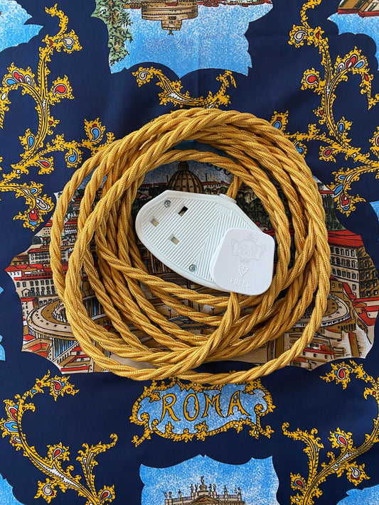 Gold - Lola's Leads Fabric Extension Cable