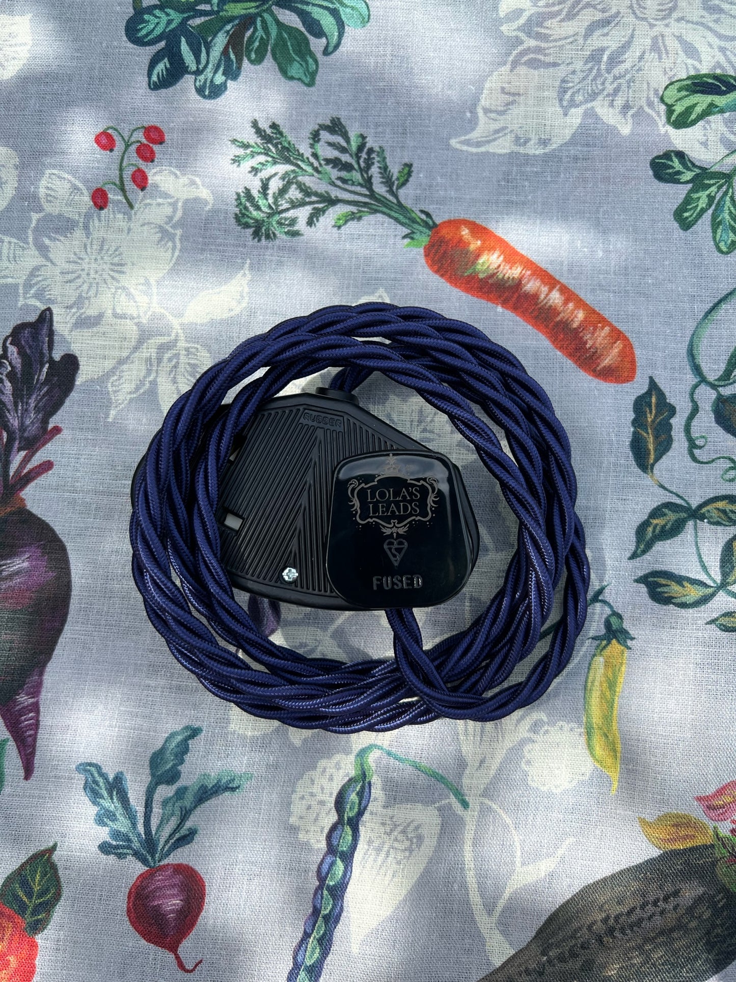 Indigo - Lola's Leads Fabric Extension Cable