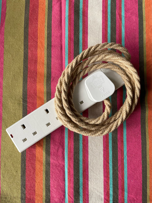 Jute - Lola's Leads Fabric Extension Cable