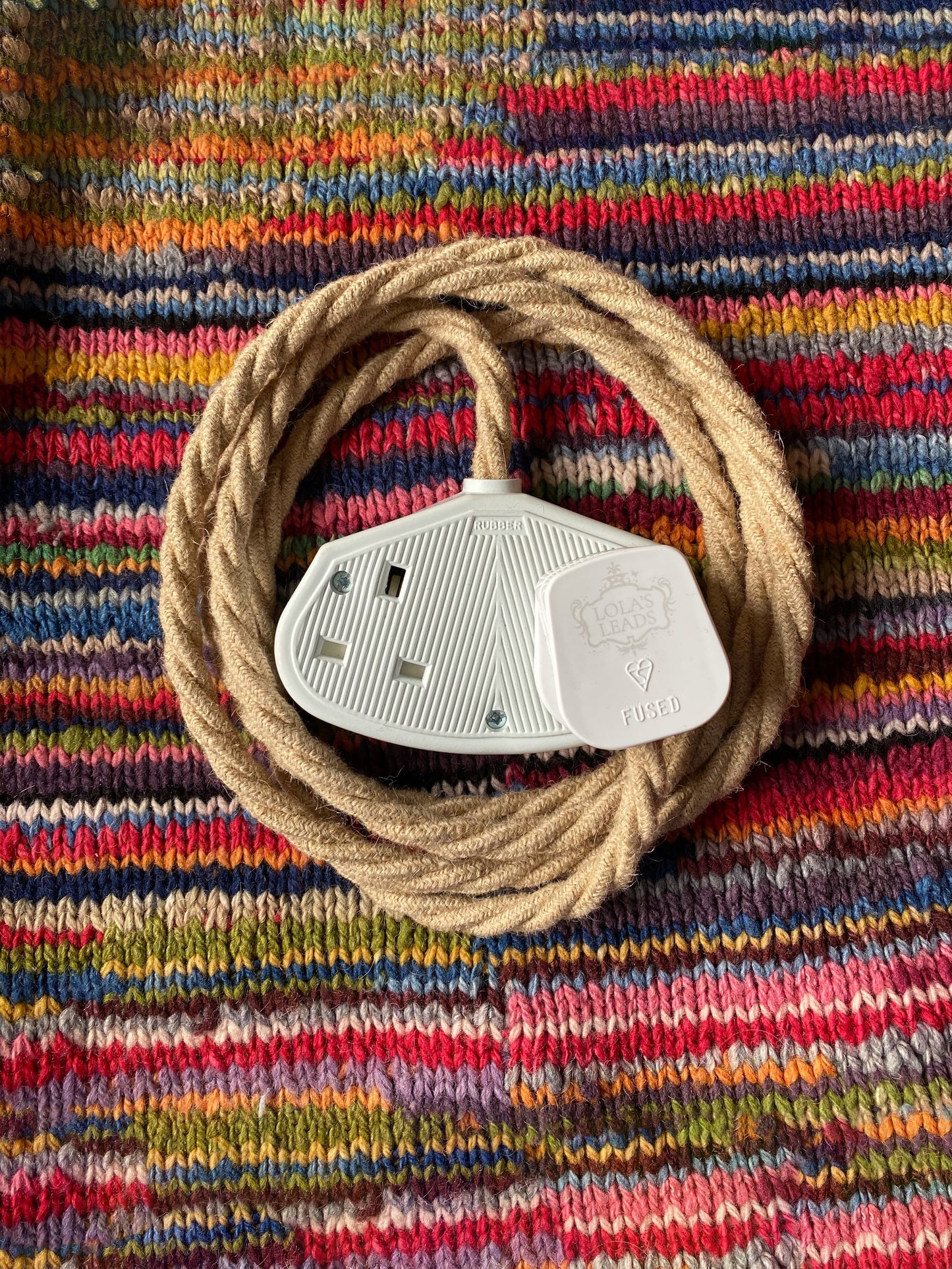 Jute - Lola's Leads Fabric Extension Cable