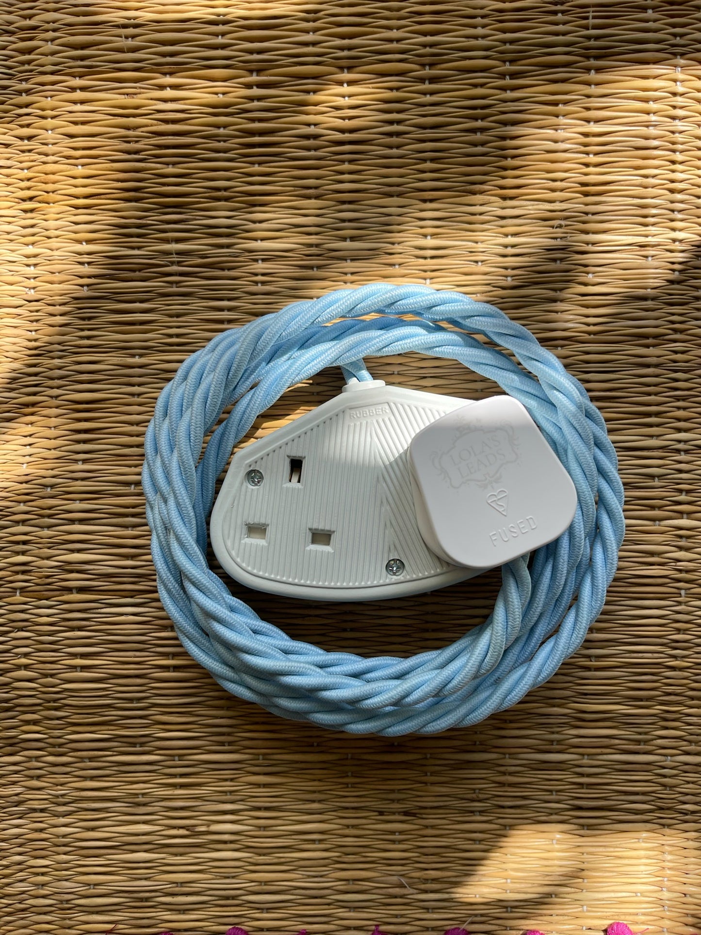 Powder Blue - Lola's Leads Fabric Extension Cable