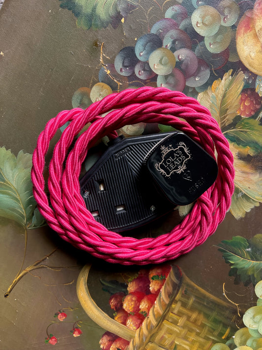 Raspberry - Lola's Leads Fabric Extension Cable