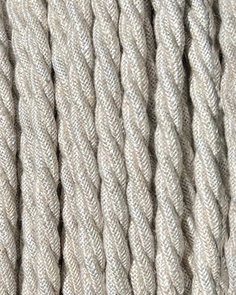 Oatmeal Linen - Lola's Leads Fabric Extension Cable