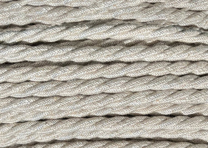 Oatmeal Linen Twisted Lighting Cable
