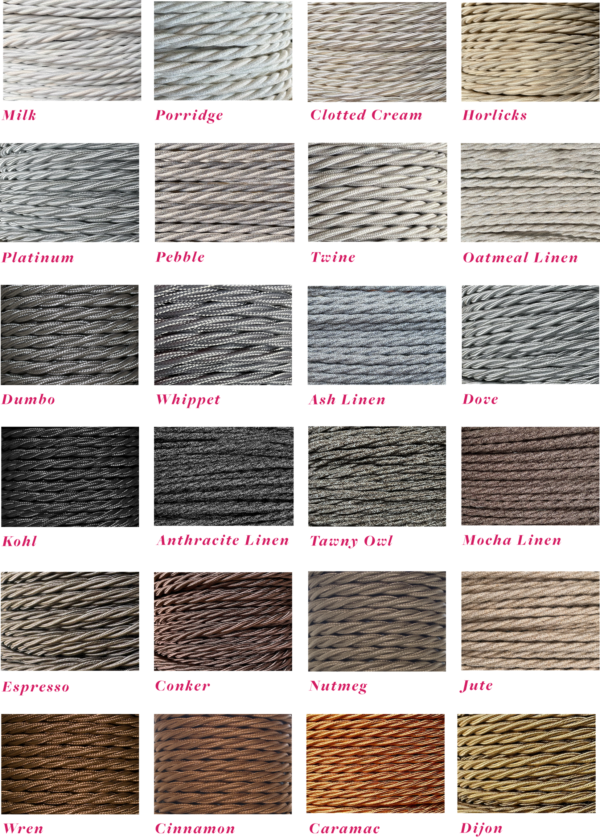 Lola's Leads Cable Colours