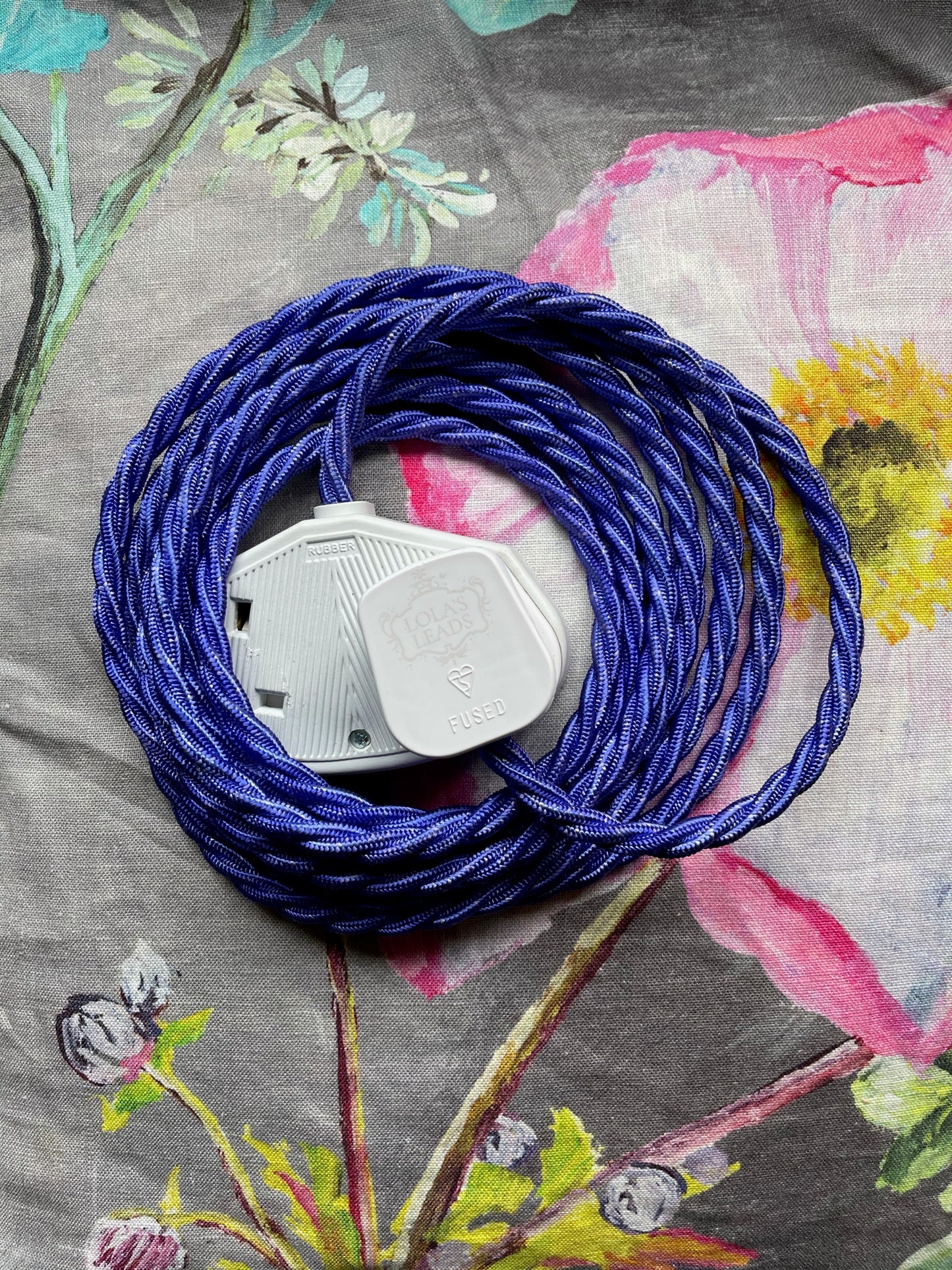 Lola's Leads - Bluebell Marl + White | 2m & 3m