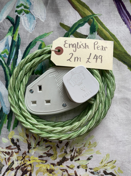 English Pear + White 2m | 2 Gang