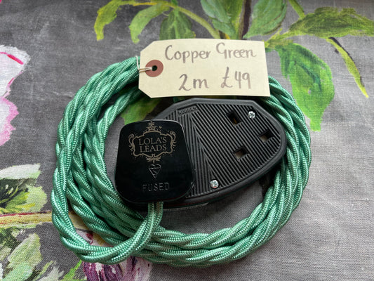 Copper Green + Black 2m | 2 Gang