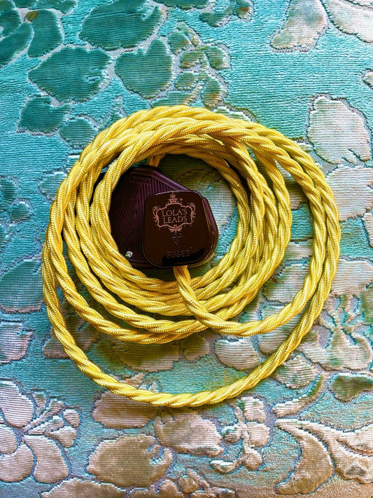 Lola's Leads - Acid Yellow + Black 3m