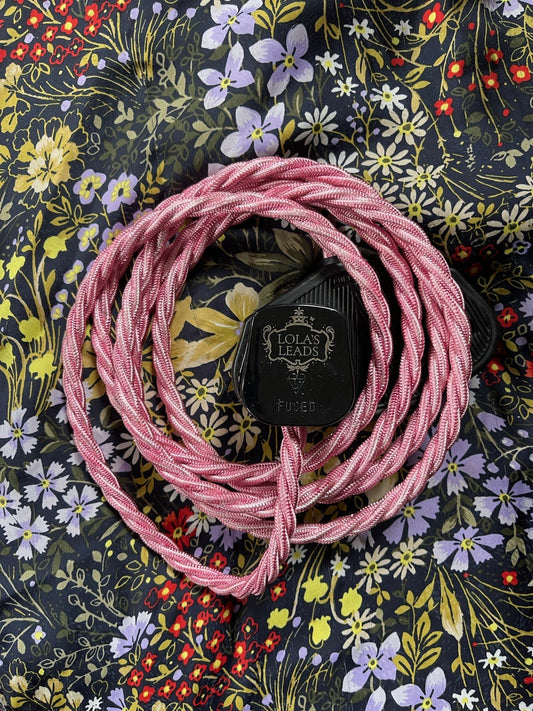 Lola's Leads - Coconut Ice + Black 2m