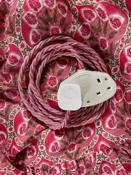 Lola's Leads - Iced Pink + White 3m
