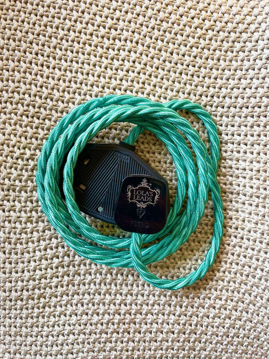 Lola's Leads - Pale Emerald + Black 2m