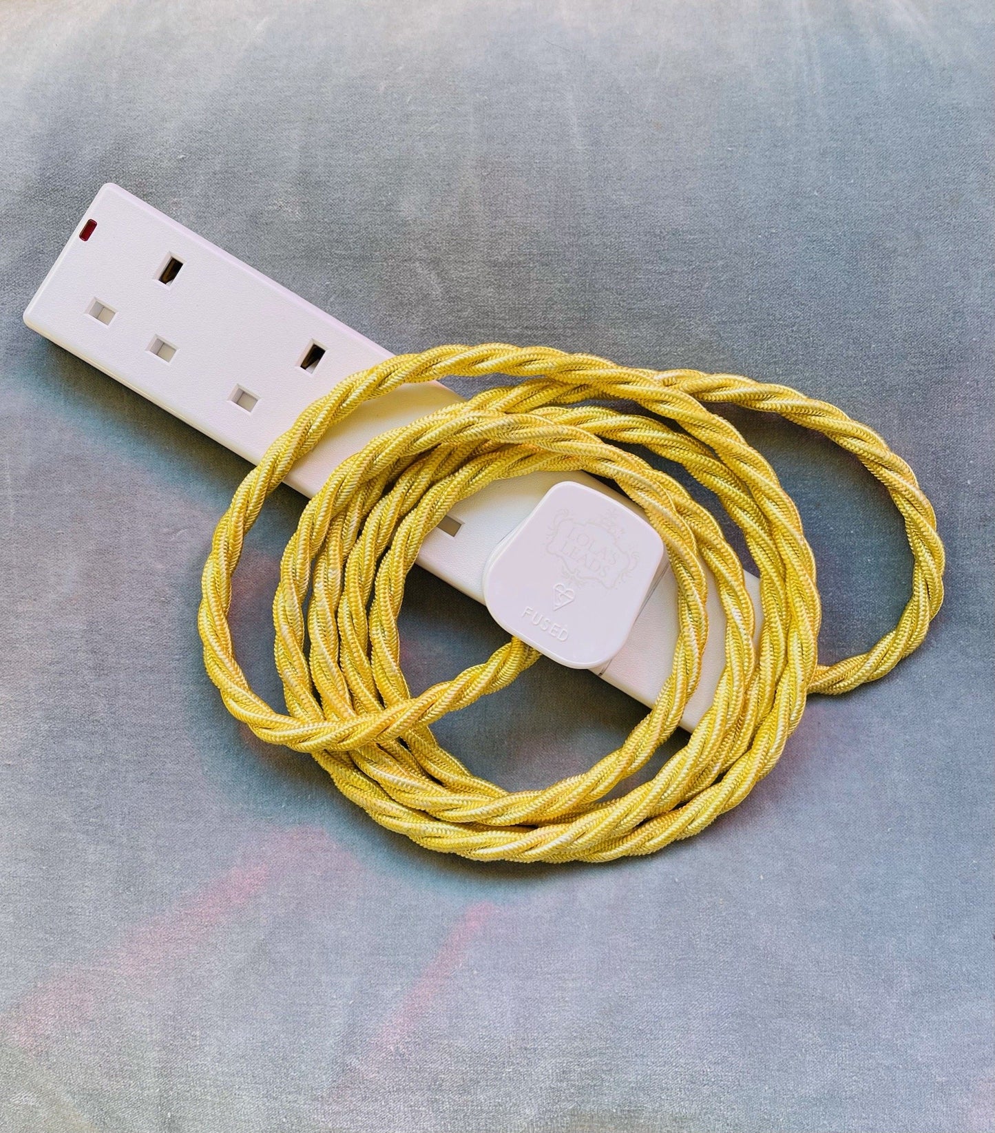 Lola's Leads Extension Cable - Primrose + White 2m 4 Gang