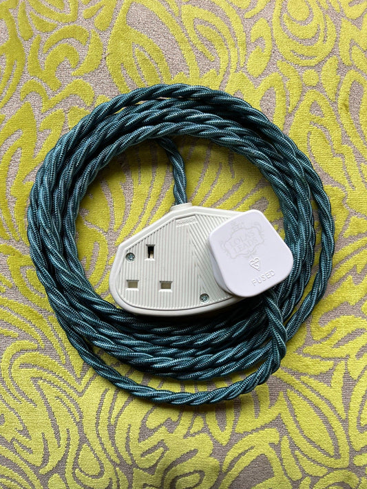 Lola's Leads - Sloe Blue + White 3m