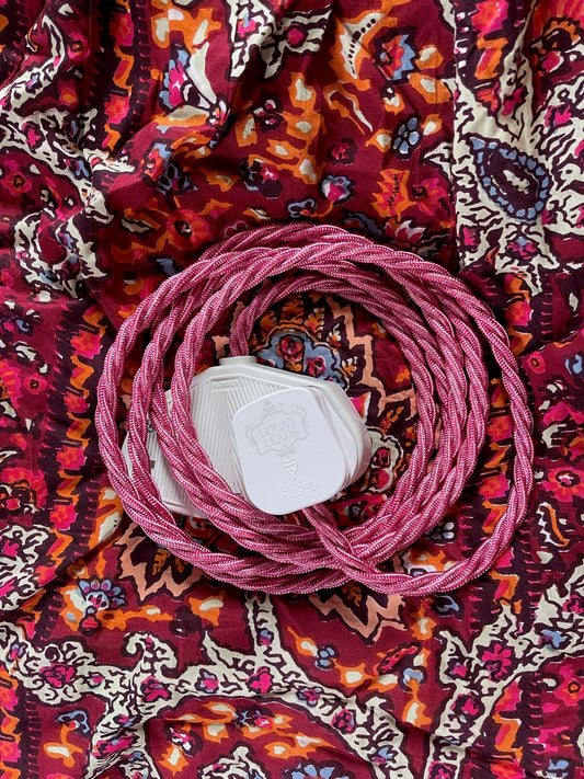 Lola's Leads - Sugared Rose + White 2m