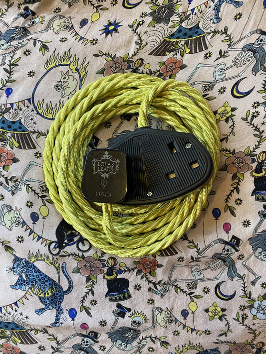 Lola's Leads - Chartreuse & Black 3m